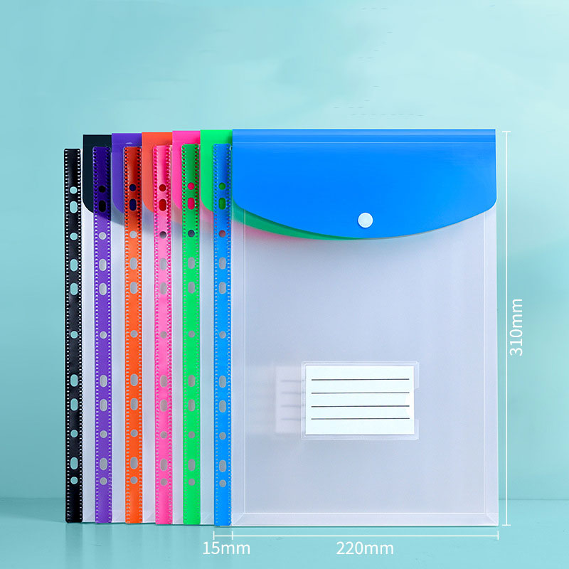 A4 Waterproof Plastic Document Folder: Binder-Compatible & Indexed