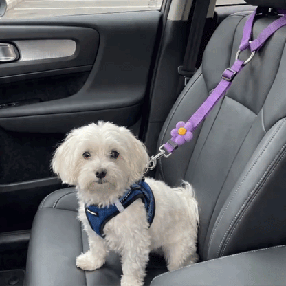 SafeTrave Adjustable Headrest Pet Car Seat Belt for Dogs and Cats