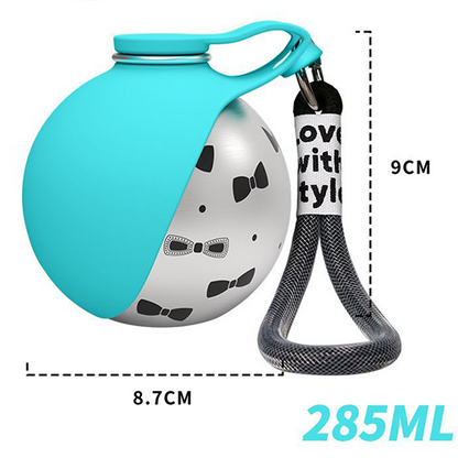 Hands-Free Portable Dog Water Dispenser with Carabiner & Reflow Feature