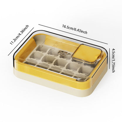Lidded Silicone Press Ice Cube Trays: Large Capacity, Easy Release & No-Lid Water Injection