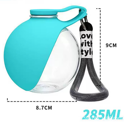 Hands-Free Portable Dog Water Dispenser with Carabiner & Reflow Feature