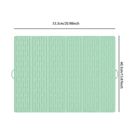 Multi-Functional Foldable Draining Mat – Anti-Burn Silicone with Hanging Hole