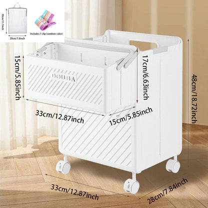Large Capacity Collapsible Laundry Basket: Breathable Design & Built-In Wheels