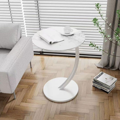 Modern Luxury C-Shaped Iron Side Table – Compact & Easy to Move