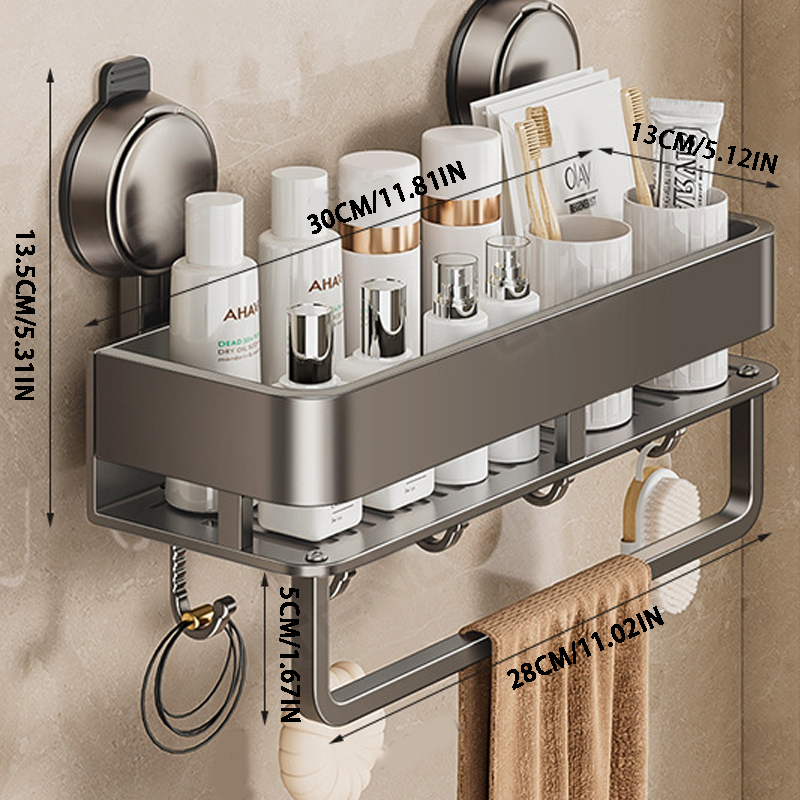 Suction Cup Bathroom Storage – Premium Material & Strong Load Capacity