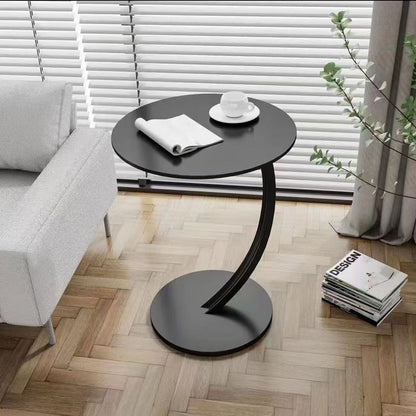 Modern Luxury C-Shaped Iron Side Table – Compact & Easy to Move