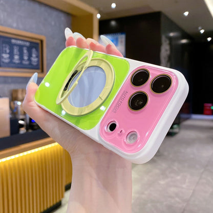 Dopamine Colorblock 360° Rotating Kickstand Magnetic Case for iPhone