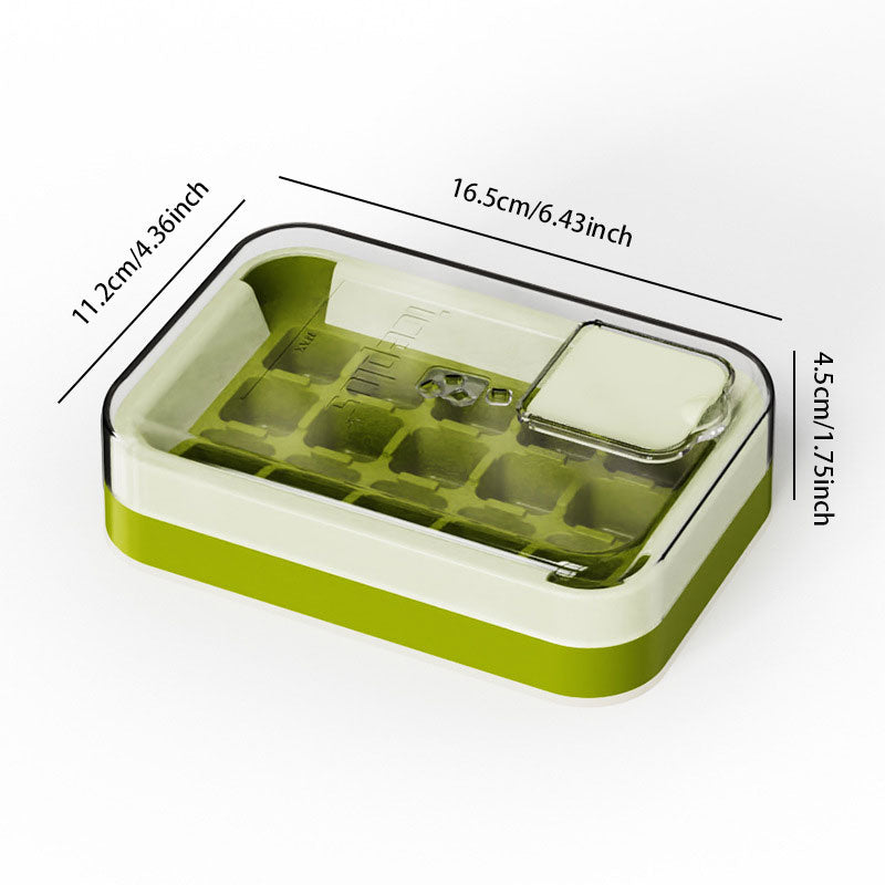 Lidded Silicone Press Ice Cube Trays: Large Capacity, Easy Release & No-Lid Water Injection