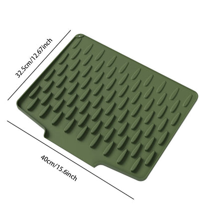 Sloped Silicone Draining Mat – Heat-Proof & Non-Slip