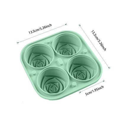 Silicone Rose-Shaped Ice Ball Mold – Reusable & Effortless Release