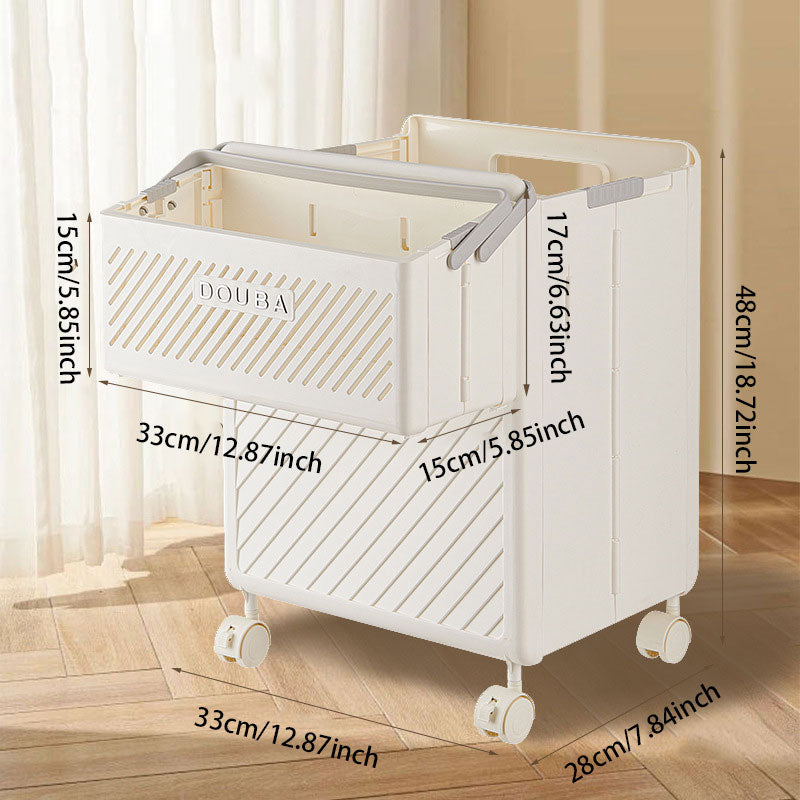 Large Capacity Collapsible Laundry Basket: Breathable Design & Built-In Wheels