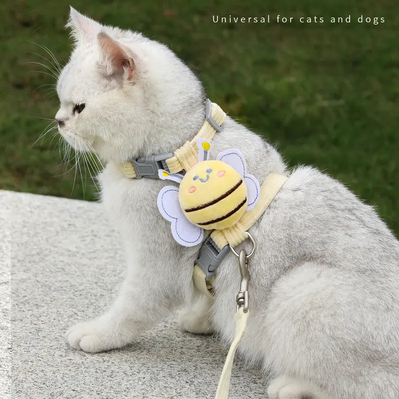 BuzzPaw™ Adjustable Pet Harness Set for Cats, Rabbits & Small Dogs