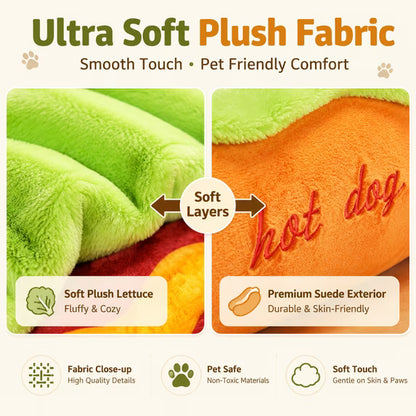 PupBun™ Hot Dog Shape Pet Bed for Dogs & Cats