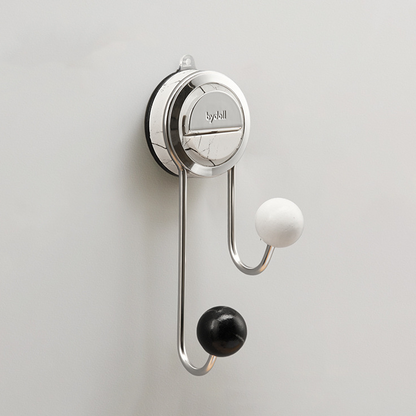 No-Drill Wooden Suction Cup Wall Hook – Strong Load-Bearing