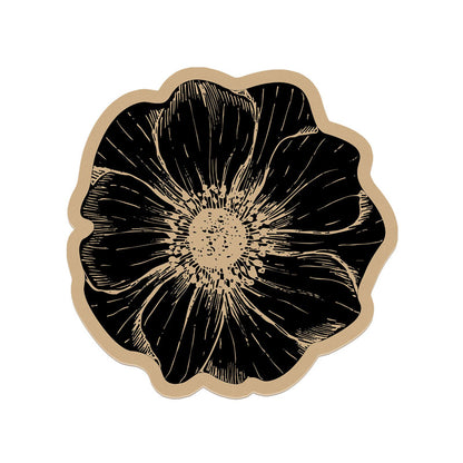 Rose Pattern Napa Leather Tabletop Absorbent Mat: Quick Drying & Non-Slip Design