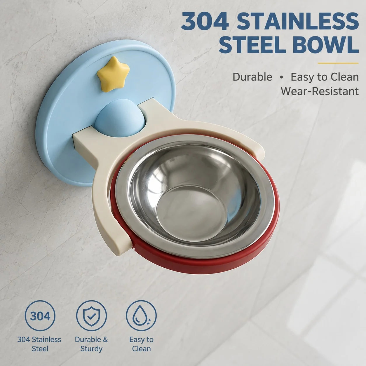 PawLift™ Wall-Mounted Pet Bowl for Cats & Small Dogs（🎁 Includes a Free No-Trace Adhesive Pad）
