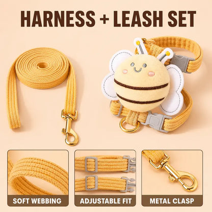 BuzzPaw™ Adjustable Pet Harness Set for Cats, Rabbits & Small Dogs