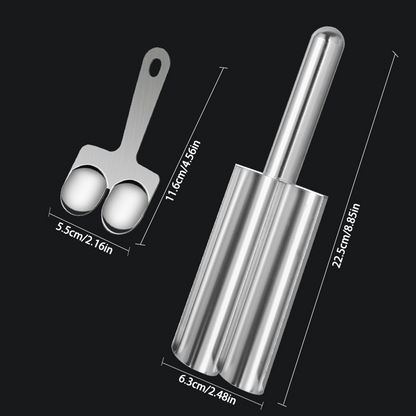 Stainless Steel Meatball Maker Tool: Quick & Uniform Shaping