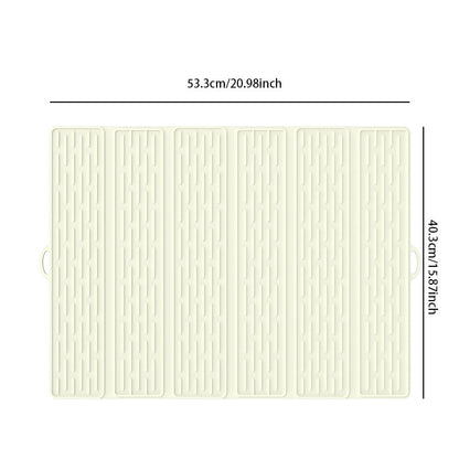 Multi-Functional Foldable Draining Mat – Anti-Burn Silicone with Hanging Hole