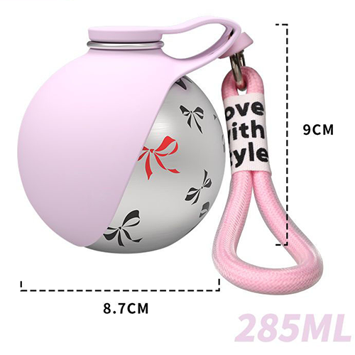 Hands-Free Portable Dog Water Dispenser with Carabiner & Reflow Feature