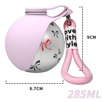 Hands-Free Portable Dog Water Dispenser with Carabiner & Reflow Feature