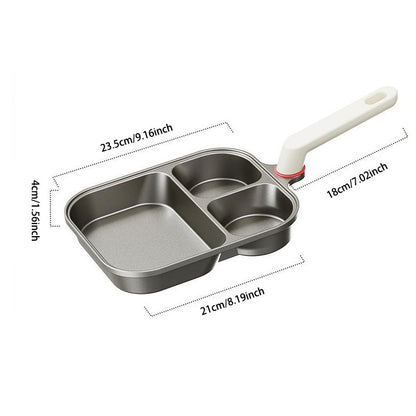 Titanium Alloy 3-in-1 Breakfast Pan – Non-Stick & Multi-Section Design